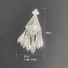 Accesorios de Imán para Refrigerador Miao Estilo Chino Fénix Mariposa Aretes de Imitación Plateada Accesorios Estilo Étnico Borla Larga Accesorios de Nicho