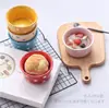 Tazón de cerámica personalizado de lunares transfronterizo para hornear, tazón de cerámica creativo para soufflé, taza de leche de doble pared, tazón de postre, tazón para pastel al vapor, taza para hornear