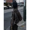Lenço fino de seda com estampa de leopardo retrô simples, acessório de lenço estilo "old money" descontraído para mulheres, novo lenço de seda outono 2026 52270