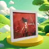 Presente Artesanal Pintura com Diamantes Brilhantes Brinquedo Educativo com Adesivos de Diamante e Porta-Retrato Peça de Exibição Criativa DIY