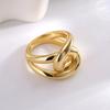 R0310 Anillo Tejido Irregular Exagerado de Personalidad Europea y Americana Anillo Facial Metálico Estilo Hip-Hop para Mujer