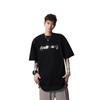 Camiseta de Manga Corta con Hombrera Brillante de Metal Líquido de Verano para Hombre, de Alta Gama, Atractiva y Casual, con Cuello Redondo, Moderna