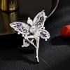 Broche de balé de nicho de alta qualidade Sense Light Luxury Elegant Super Fairy Fashion Wings Corsage Acessórios para mulheres