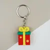 Llavero de Navidad Papá Noel Llavero de Resina Colgante Decoración de Árbol de Navidad de PVC Figura de Caja Sorpresa Mayoreo