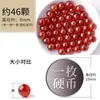 Cuentas sueltas de ágata roja, negra y verde naturales, pulsera redonda de jade para DIY, accesorios semiacabados, cuentas de ágata