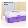 Caja de almacenamiento de tres capas engrosada para estudiantes de arte, caja de herramientas, organizador de escritorio, organizador de papelería, botiquín, caja para pintura y pinceles