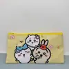 Bolsa con Cremallera A6 de Dibujos Animados Sanrio Stitch Kuromi Almacenamiento de Papelería Organizador de Brochas de Maquillaje Bolsa de Papelería