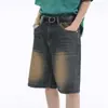 Jeans Cropped de Pierna Ancha Casual Vintage para Hombre, Ajuste Holgado de Moda, Pantalones Largos Rectos de Caída Versátiles
