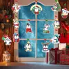 Festa de Fim de Ano Transfronteiriça Decoração de Árvore de Natal Pingente de Desenho Animado Decoração de Festa de Natal Pinguim Etiqueta Pequena