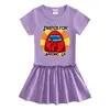 Ropa Nueva de Verano 2023 Estilo Coreano Ropa Infantil Vestido de Manga Corta Algodón para Bebé Plisado Estilo Occidental Falda Delgada