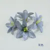 Flor de Lírio Simulada Tecido de Seda 7cm Pequena Orquídea Adorno de Cabeça de Minoria Étnica Grampo de Cabelo Flor para Fazer Lembrança Caixa de Doces