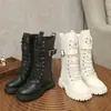 Botas femininas abaixo do joelho 2026 outono e inverno botas longas de cano alto para desfiles de moda infantil botas de cano alto de princesa
