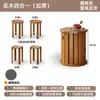 Juego de Mesa de Café Apilable de Madera Maciza, Taburetes Apilables, Taburetes Redondos, Mesa de Comedor, Sillas para Invitados, Sillas Plegables con Ruedas