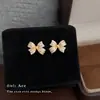 Pendientes de Lazos con Micro-Pavé de Circonita Brillante, Moda de Nicho, Pendientes de Alta Gama, Pendientes Frescos, Dulces, Ligeros y de Lujo