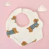Distribuidor de Baberos Impermeables de Doble Cara de Algodón Puro Tamaño Bebé para Lactantes y Niños Pequeños, Baberos con Forma de Pétalo para Niñas y Niños