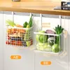 Estante de Almacenamiento para Gabinete de Cocina del Hogar Organizador Multifuncional para Colgar en la Puerta Estante de Almacenamiento para Sala de Estar Cesta de Almacenamiento para Film Transparente Estante para Frutas