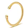Pulsera de Cable de Acero Inoxidable Pulsera de Gama Alta para Mujeres Venta Directa de Fábrica Pulsera Trenzada de Acero de Titanio Popular en Europa y América