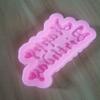 Molde de cozimento criativo Feliz aniversário Feliz aniversário e outras letras forma bolo decoração molde de silicone