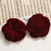 Outono e inverno Novo veludo pelúcia vermelho vinho folha de lótus acessórios acrílicos brincos DIY grampo de cabelo capa de celular material atacado