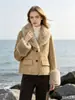 Produto popular de exportação transfronteiriça da marca Z, roupas femininas ZA estilo europeu e americano, novo blazer de camurça sintética com pele sintética para o inverno de 2026