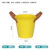 Maceta Nórdica para Suculentas de Balcón Beige con Asa de Metal Maceta Pequeña de Hierro Almacenamiento para el Hogar Cubo Pequeño Maceta para Plantas Bonsái