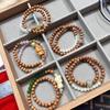 Pulseira Sândalo Tu Mu Qingshan Dai Lingyin Hotan Anel Giratório Círculo Duplo Estilo Nacional Simples Pulseira de Jade Círculo Duplo Estilo Casal
