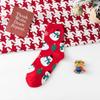 Calcetines de Otoño e Invierno para Mujer hasta Media Pantorrilla Nuevos Calcetines Navideños Versátiles Calcetines de Dibujos Animados de Muñeco de Nieve y Alce Festivos Calcetines Rojos