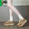 Zapatos Deportivos Casuales Versátiles Nuevos de Primavera para Mujer, Zapatos de Entrenamiento Alemanes, Antideslizantes, con Plataforma para Aumentar la Altura, Zapatos de Papá para Mujer