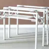 Prateleira dobrável, suporte de mesa simples, prateleira de metal, suporte de mesa, pernas de mesa simples, suporte de mesa, prateleira de armazenamento quadrada de ferro forjado