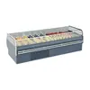 Vitrina de frutas, cabinetes refrigerados para yogur de fruta cortada de supermercado, vitrina refrigerada comercial para alimentos fríos, cabinetes refrigerados horizontales con enfriamiento por aire