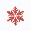 Decoraciones Navideñas de Copo de Nieve de 10 cm Transfronterizas Plástico Polvo Decoraciones para Árbol de Navidad Suministros Colgante Fabricante Venta al por Mayor
