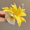 Nuevo Pasador de Pelo de Flor Kelsang de Simulación para Mujer Pinza para Flequillo Lateral Accesorio de Cabello Versátil Dulce Estilo ins Pinza de Pato