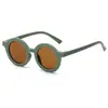 Nuevas Gafas de Sol Redondas Estilo Retro para Niños Anti-Azul Ultravioleta de Moda para Hombres Gafas Multicolor Escarchadas Danesas