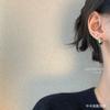 Pendientes Gorditos de Estilo Casual de Alta Gama Ins Pendientes Clásicos Versátiles Mismo Estilo que Bloggeras Coreanas Ins Pendientes Dorados y Plateados