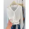 Cárdigan con Protección Solar para Mujer, Tejido de Seda Helada, Chal, Top Exterior Delgado de Verano, Blusa, Chaqueta con Falda de Tirantes