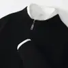 Suéter Grueso de Lana Pura con Cremallera y Cuello Alto, Color Sólido, Manga Larga, Ropa de Abrigo, Versión Coreana, Calibre 12