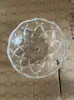 Pantalla de Lámpara de Cristal Estilo Europeo, Lámpara de Vela, Cuenco y Plato de Vidrio, Accesorios de Iluminación para Candelabros, Accesorios de Iluminación DIY para Lámparas de Pared, Piezas