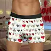 2025 Nova Roupa Íntima Masculina para o Dia dos Namorados Shorts Boxer de Cintura Média Roupa Íntima Estampada para o Dia dos Namorados Europeu e Americano da Amazon