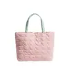 Bolsa de Hombro de Algodón Acolchado con Forma de Corazón, Hecha a Medida por el Fabricante, Bolso de Hombro Único, Gran Capacidad de Almacenamiento, Para Viajes Diarios, Bloques de Color