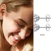 Venta Caliente Transfronteriza Pendientes de Acero de Titanio con Circonita Pequeños Versátiles Pendientes de Pedrería Sencillos Traje Pendientes de Clavo para Cartílago de Oreja Hombres y Mujeres para Mujeres