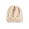 Cachemira 2026 Otoño/Invierno Nuevo para Mujer de Gama Alta Tejido Cálido Color Sólido Jacquard Gorro con Protección para Orejas Gorro Tejido Casual para la Cabeza