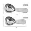 Colher de Café de Aço Inoxidável 304 Conjunto de 2 Peças de Colheres de Medida com Colher de Medida Graduada Ferramenta para Assar Colher de Boca Larga