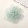 Flor de organza de malla de hada súper Mori para niña, tocado hecho a mano, accesorios para el cabello, horquilla, joyería, material femenino, venta al por mayor