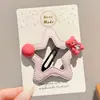 Pinzas BB color dopamina, lindas pinzas para el pelo de oso y estrella para niñas, pinzas para flequillo lateral de niños, hermosos pasadores pequeños, accesorios para el cabello