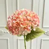 Flor de hortensia artificial individual para decoración floral de bodas, flores artificiales para decoración suave de sala de estar en casa estilo europeo, hortensia para paisajismo de proyectos