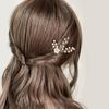 Solo color perla flor cristal rama horquilla para el cabello peine placa peinado novia dama de honor escenario tocado accesorios para el cabello lote