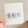 Pinza para el cabello con lazo de lunares y corazón para niños Niña Linda Oso Azul Pequeño Pinza Lateral Pinza Dulce para Flequillo Accesorios para el Cabello