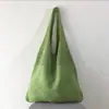 Bolsa Tote Preguiçosa Estilo Novo Casual Praia Ombro Feita à Mão Palha Grande Capacidade Férias Tecida Vazada