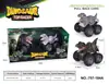 Juguete de motocicleta de dinosaurio para niños transfronterizo, de fricción, todoterreno de simulación, dinosaurio de cuatro ruedas, de fricción, para niños