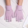 Nuevos guantes de invierno de felpa, guantes de ciclismo de punto, otoño e invierno, para niñas, bonitos guantes cálidos a prueba de frío con pantalla táctil, venta al por mayor